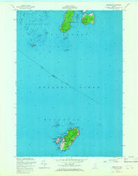 Monhegan Maine Historical topographic map, 1:24000 scale, 7.5 X 7.5 Minute, Year 1955