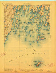 Monhegan Maine Historical topographic map, 1:62500 scale, 15 X 15 Minute, Year 1906