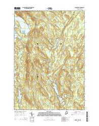 Monroe Lake Maine Current topographic map, 1:24000 scale, 7.5 X 7.5 Minute, Year 2014