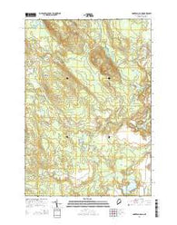 Montegail Pond Maine Current topographic map, 1:24000 scale, 7.5 X 7.5 Minute, Year 2014