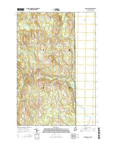 Monticello Maine Current topographic map, 1:24000 scale, 7.5 X 7.5 Minute, Year 2014