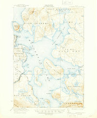 Moosehead Lake Maine Historical topographic map, 1:62500 scale, 15 X 15 Minute, Year 1922
