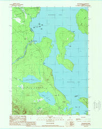 Moosehead Maine Historical topographic map, 1:24000 scale, 7.5 X 7.5 Minute, Year 1989
