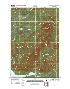 Mooseleuk Mountain Maine Historical topographic map, 1:24000 scale, 7.5 X 7.5 Minute, Year 2011