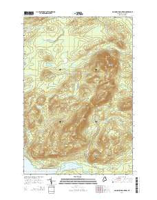 Mooseleuk Mountain Maine Current topographic map, 1:24000 scale, 7.5 X 7.5 Minute, Year 2014