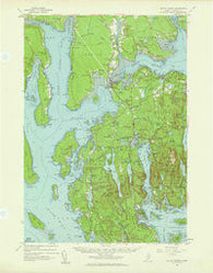 Mount Desert Maine Historical topographic map, 1:62500 scale, 15 X 15 Minute, Year 1956