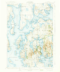 Mount Desert Maine Historical topographic map, 1:62500 scale, 15 X 15 Minute, Year 1904