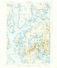 Mount Desert Maine Historical topographic map, 1:62500 scale, 15 X 15 Minute, Year 1904