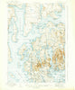 Mount Desert Maine Historical topographic map, 1:62500 scale, 15 X 15 Minute, Year 1942
