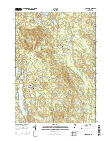 Mousam Lake Maine Current topographic map, 1:24000 scale, 7.5 X 7.5 Minute, Year 2014