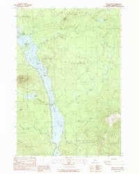 Moxie Pond Maine Historical topographic map, 1:24000 scale, 7.5 X 7.5 Minute, Year 1988
