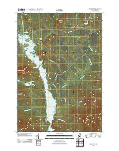 Moxie Pond Maine Historical topographic map, 1:24000 scale, 7.5 X 7.5 Minute, Year 2011