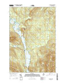 Moxie Pond Maine Current topographic map, 1:24000 scale, 7.5 X 7.5 Minute, Year 2014
