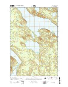 Mud Pond Maine Current topographic map, 1:24000 scale, 7.5 X 7.5 Minute, Year 2014