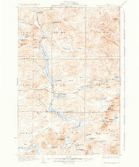 Musquacook Lakes Maine Historical topographic map, 1:62500 scale, 15 X 15 Minute, Year 1935