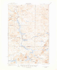 Musquacook Lakes Maine Historical topographic map, 1:62500 scale, 15 X 15 Minute, Year 1935