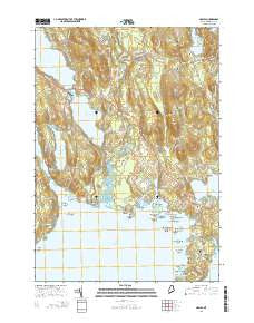 Naples Maine Current topographic map, 1:24000 scale, 7.5 X 7.5 Minute, Year 2014