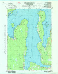 Newbury Neck Maine Historical topographic map, 1:24000 scale, 7.5 X 7.5 Minute, Year 1981