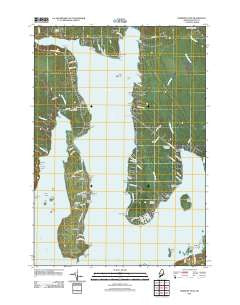 Newbury Neck Maine Historical topographic map, 1:24000 scale, 7.5 X 7.5 Minute, Year 2011
