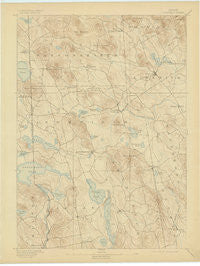 Newfield Maine Historical topographic map, 1:62500 scale, 15 X 15 Minute, Year 1893