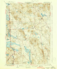 Newfield Maine Historical topographic map, 1:62500 scale, 15 X 15 Minute, Year 1937