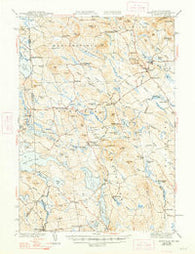 Newfield Maine Historical topographic map, 1:62500 scale, 15 X 15 Minute, Year 1944