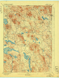 Newfield Maine Historical topographic map, 1:62500 scale, 15 X 15 Minute, Year 1893