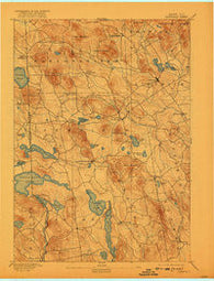 Newfield Maine Historical topographic map, 1:62500 scale, 15 X 15 Minute, Year 1893