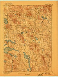 Newfield Maine Historical topographic map, 1:62500 scale, 15 X 15 Minute, Year 1893