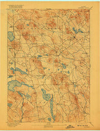 Newfield Maine Historical topographic map, 1:62500 scale, 15 X 15 Minute, Year 1893