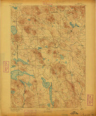 Newfield Maine Historical topographic map, 1:62500 scale, 15 X 15 Minute, Year 1893