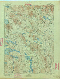 Newfield Maine Historical topographic map, 1:62500 scale, 15 X 15 Minute, Year 1891