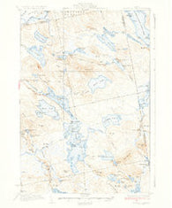 Nicatous Lake Maine Historical topographic map, 1:62500 scale, 15 X 15 Minute, Year 1934