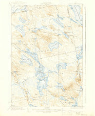 Nicatous Lake Maine Historical topographic map, 1:62500 scale, 15 X 15 Minute, Year 1934