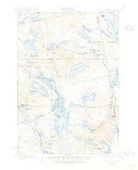 Nicatous Lake Maine Historical topographic map, 1:62500 scale, 15 X 15 Minute, Year 1934