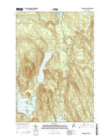 Nollesemic Lake Maine Current topographic map, 1:24000 scale, 7.5 X 7.5 Minute, Year 2014