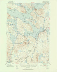 Norcross Maine Historical topographic map, 1:62500 scale, 15 X 15 Minute, Year 1951