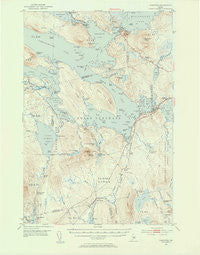 Norcross Maine Historical topographic map, 1:62500 scale, 15 X 15 Minute, Year 1951