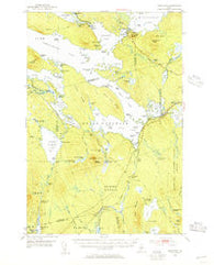 Norcross Maine Historical topographic map, 1:62500 scale, 15 X 15 Minute, Year 1951