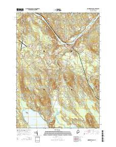 Norridgewock Maine Current topographic map, 1:24000 scale, 7.5 X 7.5 Minute, Year 2014