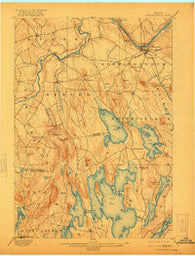 Norridgewock Maine Historical topographic map, 1:62500 scale, 15 X 15 Minute, Year 1898