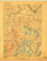 Norridgewock Maine Historical topographic map, 1:62500 scale, 15 X 15 Minute, Year 1898