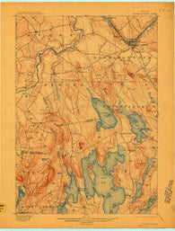 Norridgewock Maine Historical topographic map, 1:62500 scale, 15 X 15 Minute, Year 1898