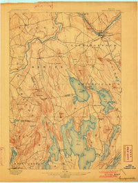 Norridgewock Maine Historical topographic map, 1:62500 scale, 15 X 15 Minute, Year 1898