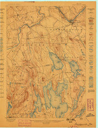 Norridgewock Maine Historical topographic map, 1:62500 scale, 15 X 15 Minute, Year 1898