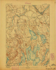 Norridgewock Maine Historical topographic map, 1:62500 scale, 15 X 15 Minute, Year 1894