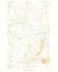 North East Carry Maine Historical topographic map, 1:62500 scale, 15 X 15 Minute, Year 1954