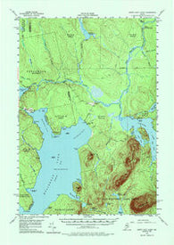 North East Carry Maine Historical topographic map, 1:62500 scale, 15 X 15 Minute, Year 1954