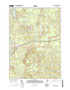 North Berwick Maine Current topographic map, 1:24000 scale, 7.5 X 7.5 Minute, Year 2014