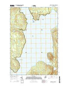 North East Carry Maine Current topographic map, 1:24000 scale, 7.5 X 7.5 Minute, Year 2014